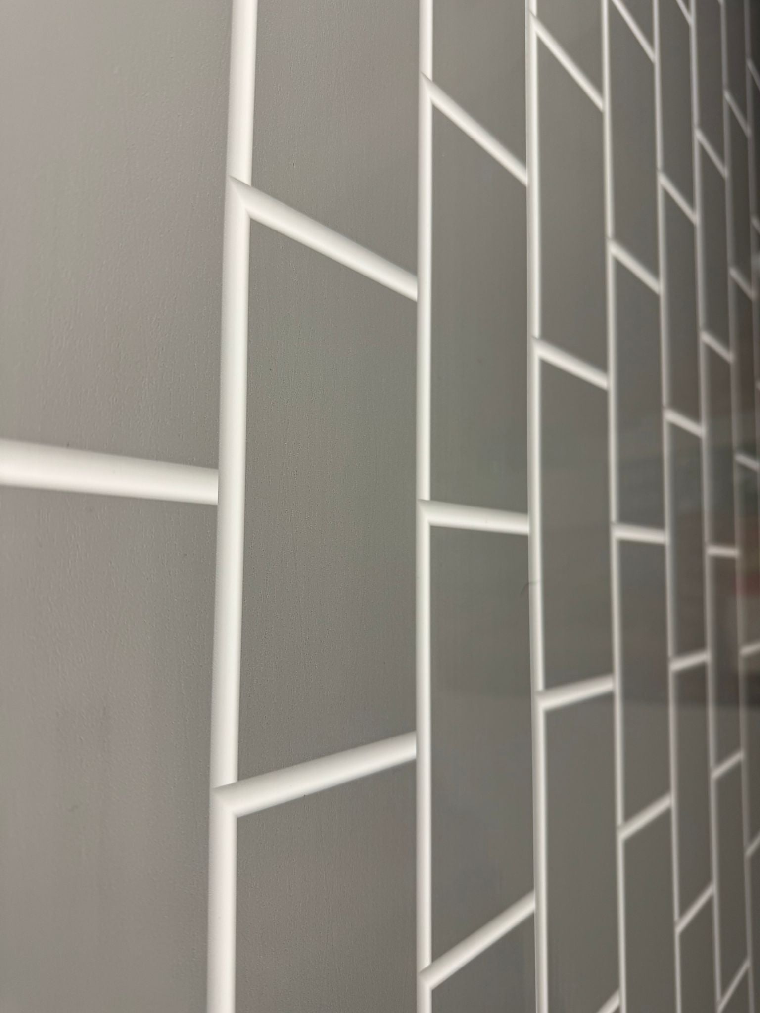 GREY BRICK SMALL TILE FORMAT 5mm BATHROOM WALL PANELS PANELS