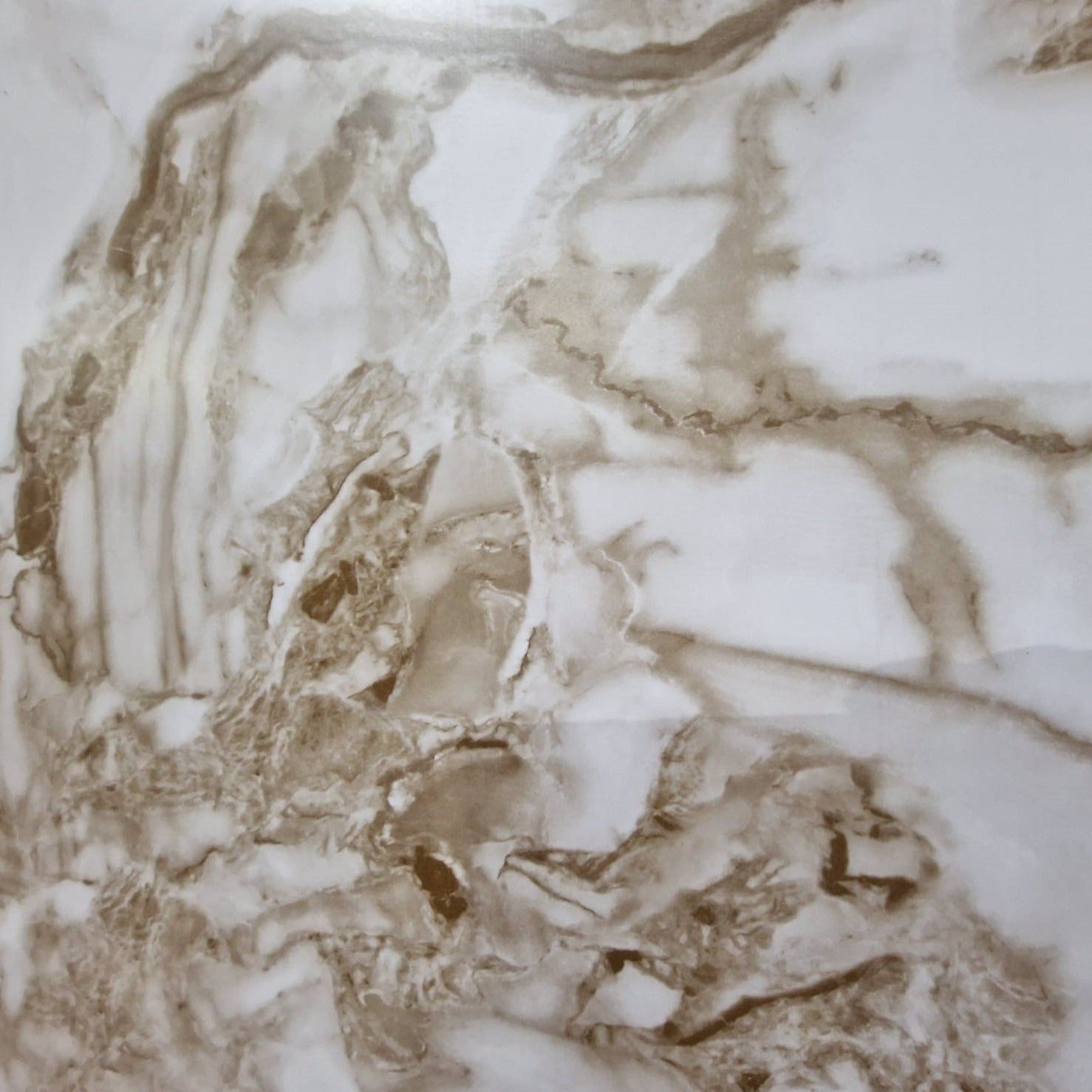 MILLIE-MOO’s GOLD VEINED WHITE MARBLE 10mm SHOWER WALL PANELS – BATHROOM PVC SPLASH BOARDS